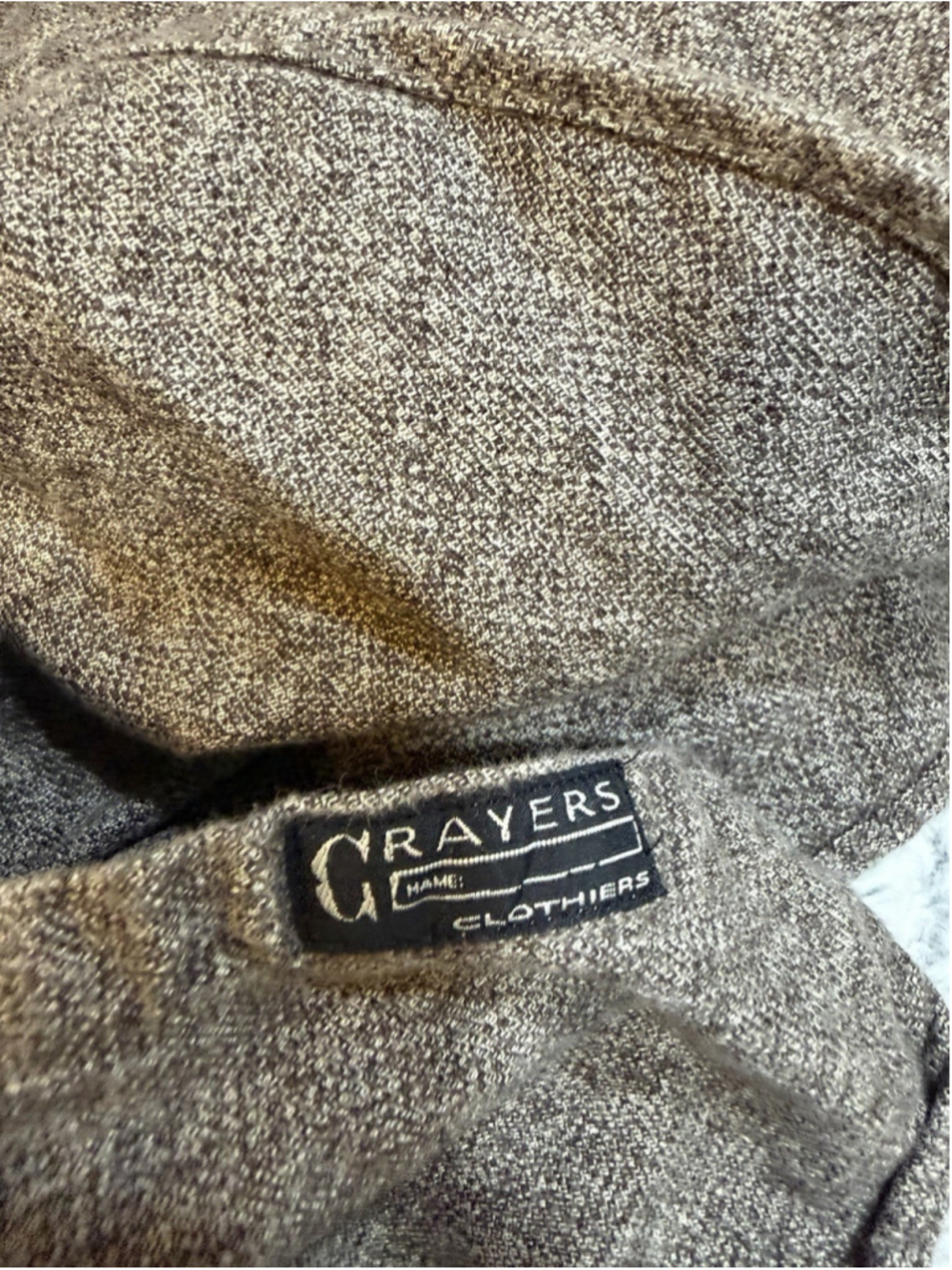 Grayers Gray Solid Woven Cotton Long Sleeve Point Collar Button-Up Shirt, L - Picture 7 of 8